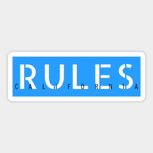 rules california Sticker